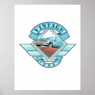 Se Amerika Vintage 50-tals stil flygplansaffisch Poster