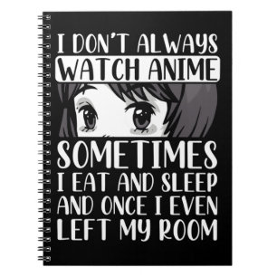 Se Anime Otaku Girl Japansk Tecknad Manga Fläkt Anteckningsbok