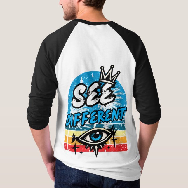 Se annorlunda retro långärmad t-shirt (Baksida)