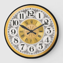 Se ansikte guld silver roman modern numerisk deco