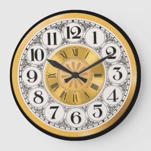 Se ansikte silver roman modern numerisk deka stor klocka