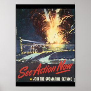 Se Åtgärd nu, Världskrig II Poster