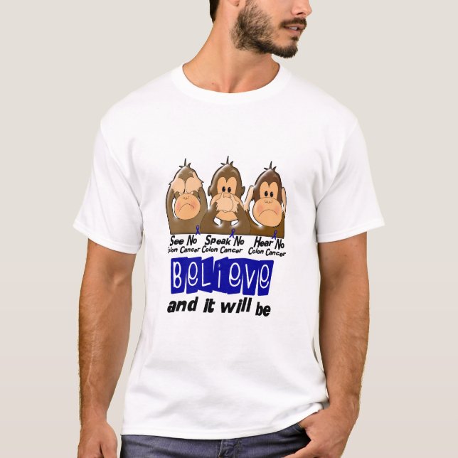 Se att att tala hör ingen koloncancer 3 tee shirt (Framsida)
