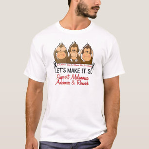 Se att att tala hör ingen melanom flå cancer 2 t-shirt