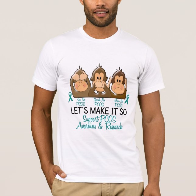 Se att att tala hör ingen PCOS 2 T Shirt (Framsida)