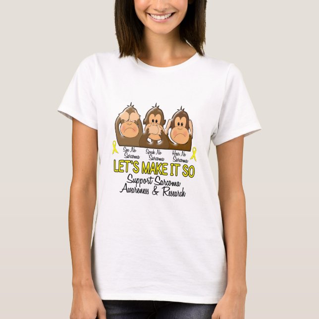 Se att att tala hör ingen Sarcoma 2 Tee Shirt (Framsida)