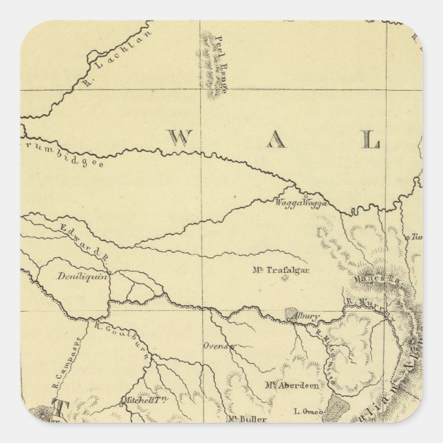 SE Australien Fyrkantigt Klistermärke (Framsida)