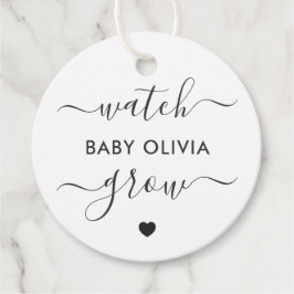 Se Baby Grow, Plant Gift Märkre, Favor Tag-nummer Gåvor Etiketter
