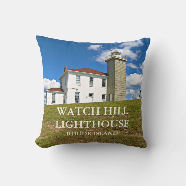 Se Backe fyr, Rhode island Dekorativ kudde (Framsida)
