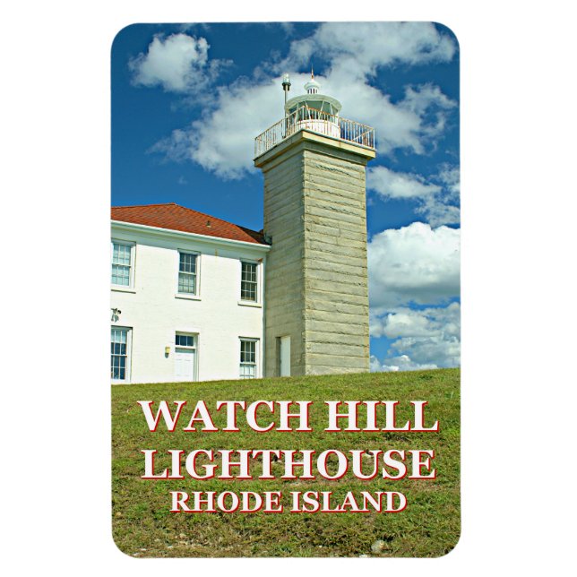 Se Backe fyr, Rhode island Photo Magnet (Vertikal)