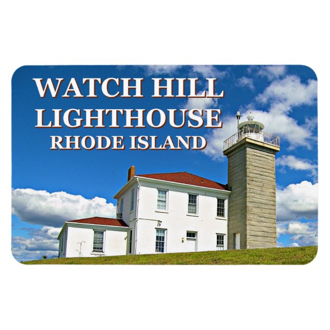 Se Backe fyr, Rhode island Photo Magnet (Horisontell)