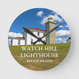 Se Backe fyr, Rhode island Wall Clock Rund Klocka