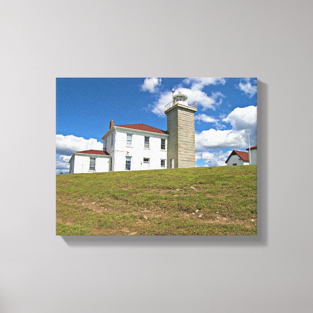 Se Backe fyr, Rhode island Wrapped Canvas (Framsida)