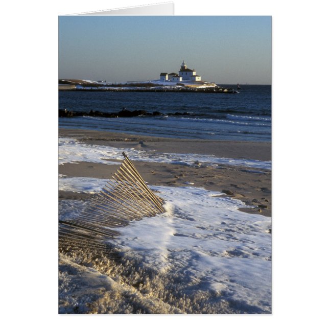 Se Backe Rhode island-persikor och fyr Hälsningskort (Framsidan)