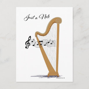 Se bara en anteckning med Harp poastcard. Vykort