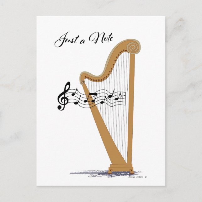 Se bara en anteckning med Harp poastcard. Vykort (Framsida)