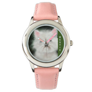 Se Barn Stainless Steel, Westie Hund! Armbandsur