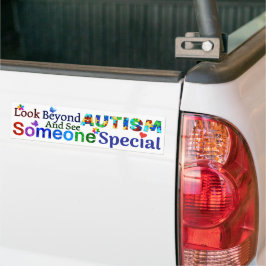 Se bortom AUTISM Bildekal