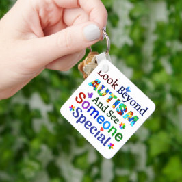 Se bortom AUTISM Nyckelring