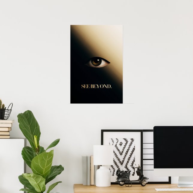 "Se bortom" Minimalistisk Öga Wall Art Poster (Hemmakontoret)