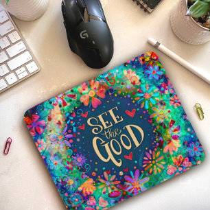 Se Bra Blue Blommigt Inspiritivity Mousepad Musmatta