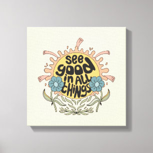 Se Bra i all Sak Hippie-grafik Canvastryck