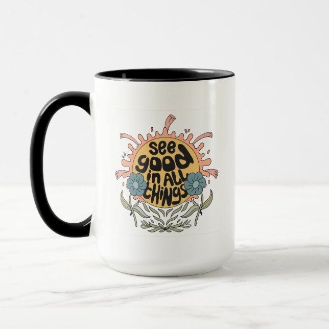 Se Bra i all Sak Hippie-grafik Mugg (Vänster)