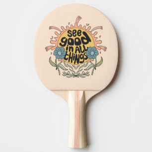 Se Bra i all Sak Hippie-grafik Pingisracket