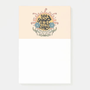 Se Bra i all Sak Hippie-grafik Post-it Block