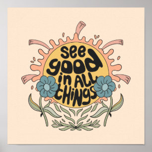 Se Bra i all Sak Hippie-grafik Poster