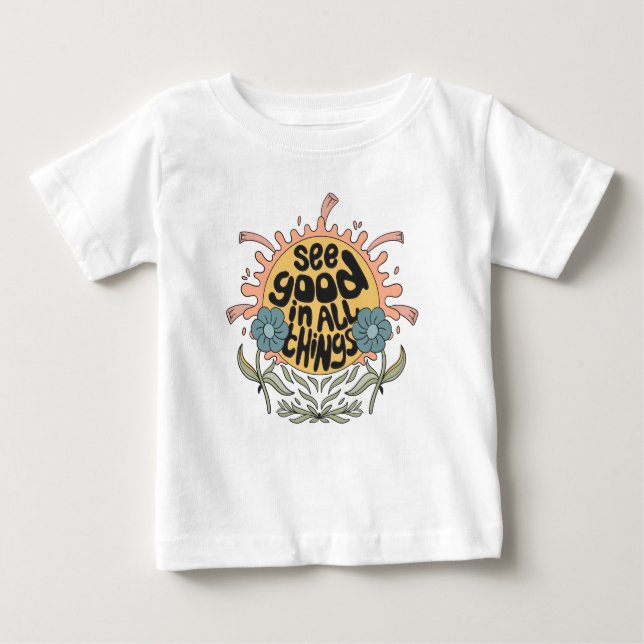 Se Bra i all Sak Hippie-grafik T Shirt (Framsida)
