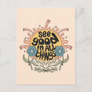 Se Bra i all Sak Hippie-grafik Vykort