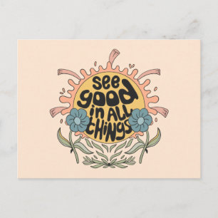 Se Bra i all Sak Hippie-grafik Vykort