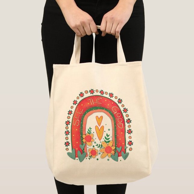 Se Bra Rainbow Inspiritivity Large Tote Bag Tygkasse (Skapare uppladdad)