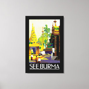 Se Burma Canvastryck