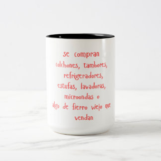 "se compran..." mug Två-Tonad mugg