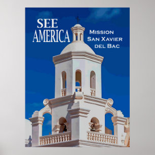 "Se den Amerika" beskickningSan Xavier affischen Poster