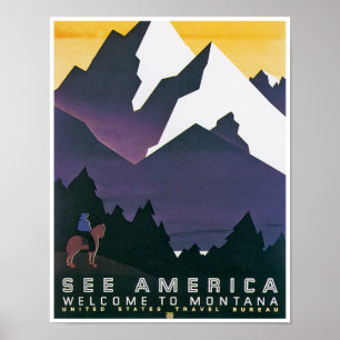 Se den Amerika ~-välkomnandet till Montana Poster