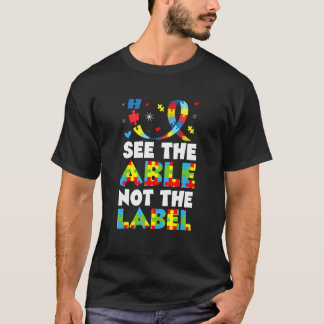 Se Den Kapabla Inte Den Lebal Autism Barn Medveten T Shirt