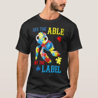 Se Den Kapabla Inte Etiketten Sköldpadda Pussel Au T Shirt