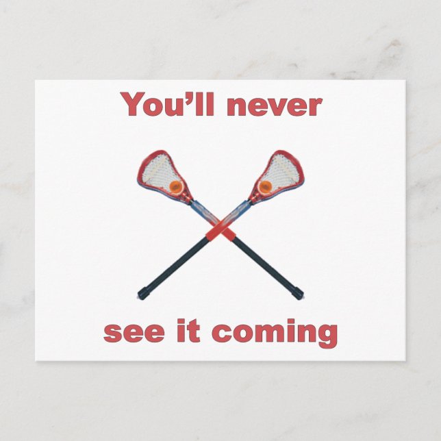 Se den komma till Lacrosse Vykort (Framsida)