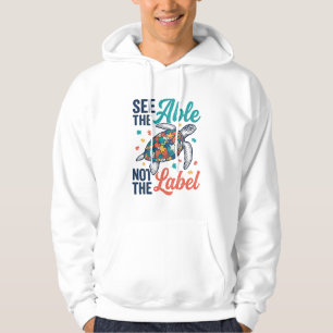 Se den medvetna sköldpaddspussel-skjortdesignen_ hoodie