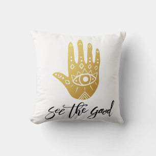 Se det goda Hamsa Kudde