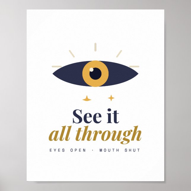 Se Det Hela Genom Inspirerande Modern Konst Affisc Poster (Framsidan)