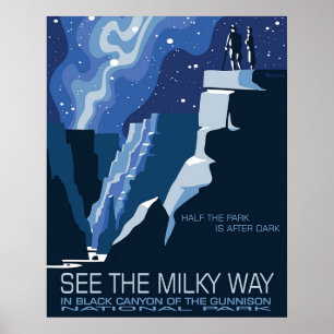 Se det mjölkaktiga sättet i Black Canyon på Gunnis Poster