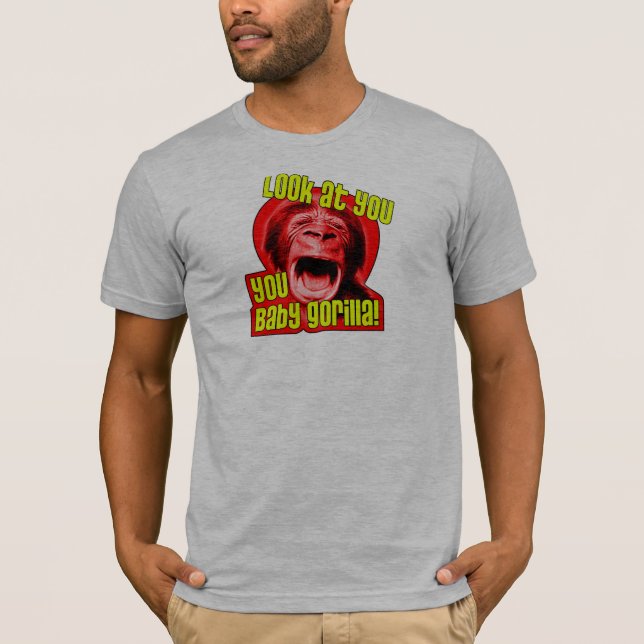 Se dig, dig behandla som ett barn gorillan! t shirt (Framsida)