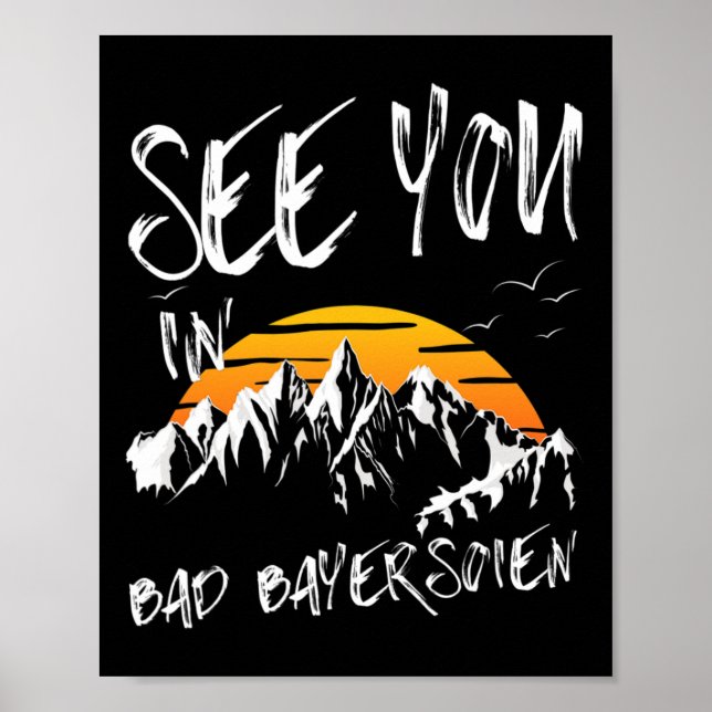 Se dig i Bad Bayersoien Tyskland Vacation Ski Poster (Framsidan)