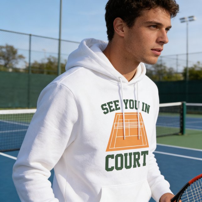 Se dig i domstolen hoodie (See you in court tennis hoodie)