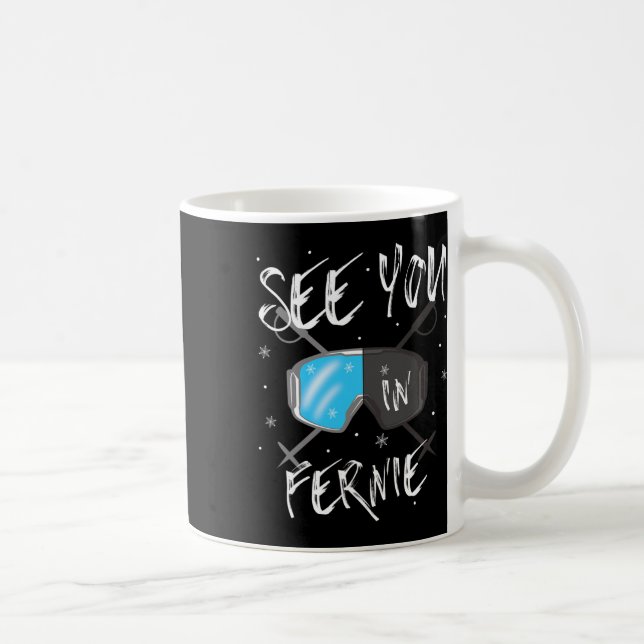 Se dig i Fernie Canada Vacation Ski Goggles Kaffemugg (Höger)