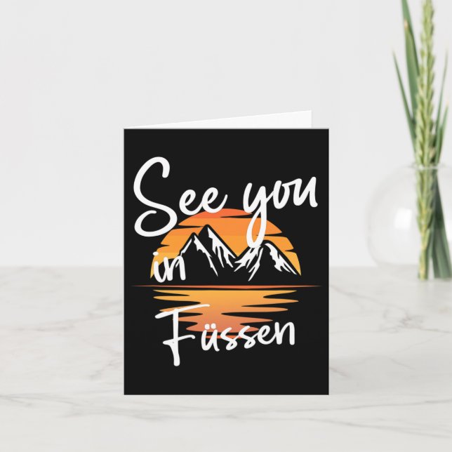 Se dig i Füssen Tyskland Vacation Ski Kort (Framsida)